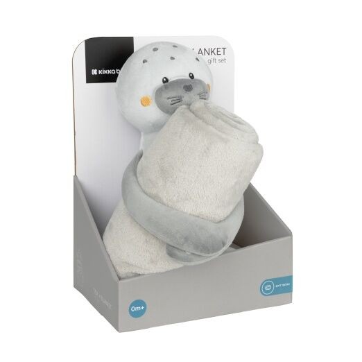 Kikka Boo Set Igračka+Deka Seally Me, Siva