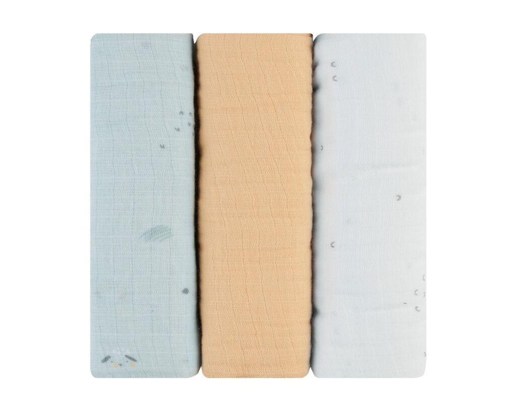 Kikka Boo Muslin Set Za Povijanje 3 Kom 75X75 Cm Sleepy Sheep, Šarena