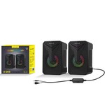 AOAS E-005 Zvučnici, Gejmerski, 5W, RGB, Crni