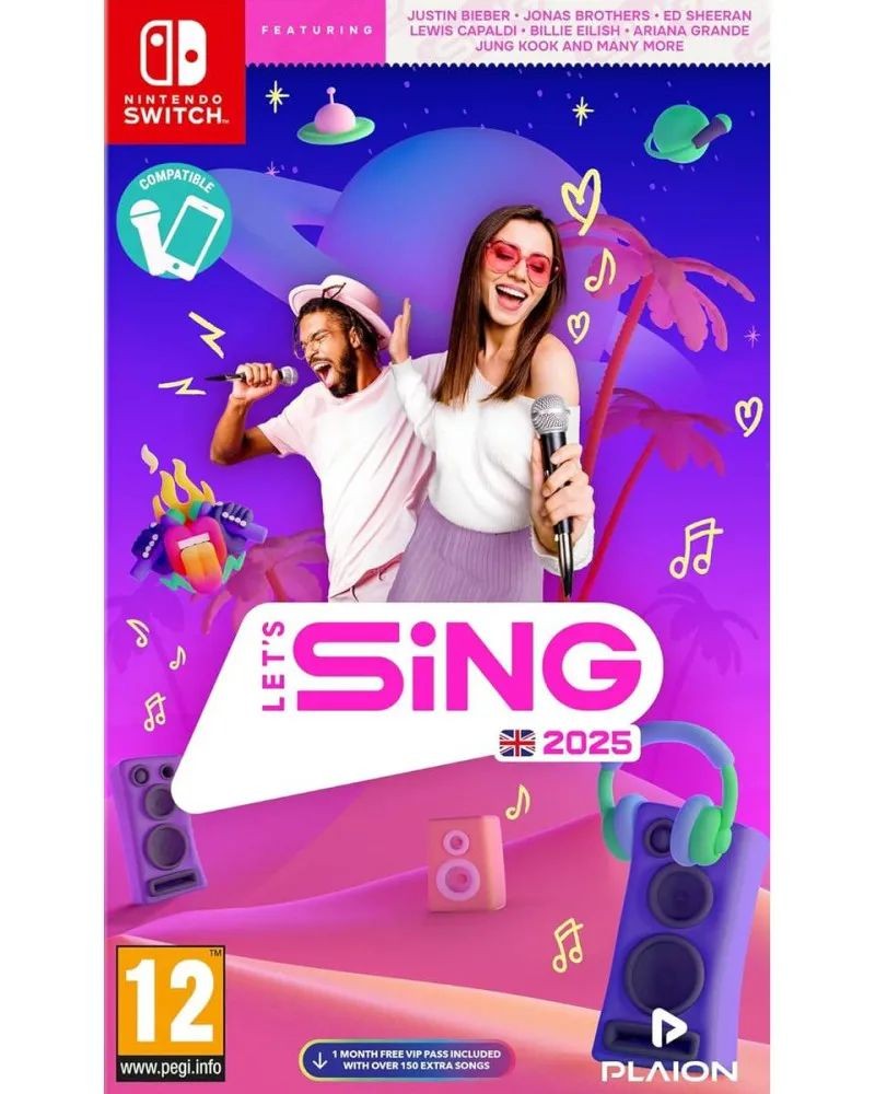 Nintendo Switch Oled Let's Sing 2025, Crna