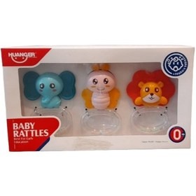 HUANGER Set zvečki glodalica životinja HE.0127, 0m+, 3 komada, Šarena