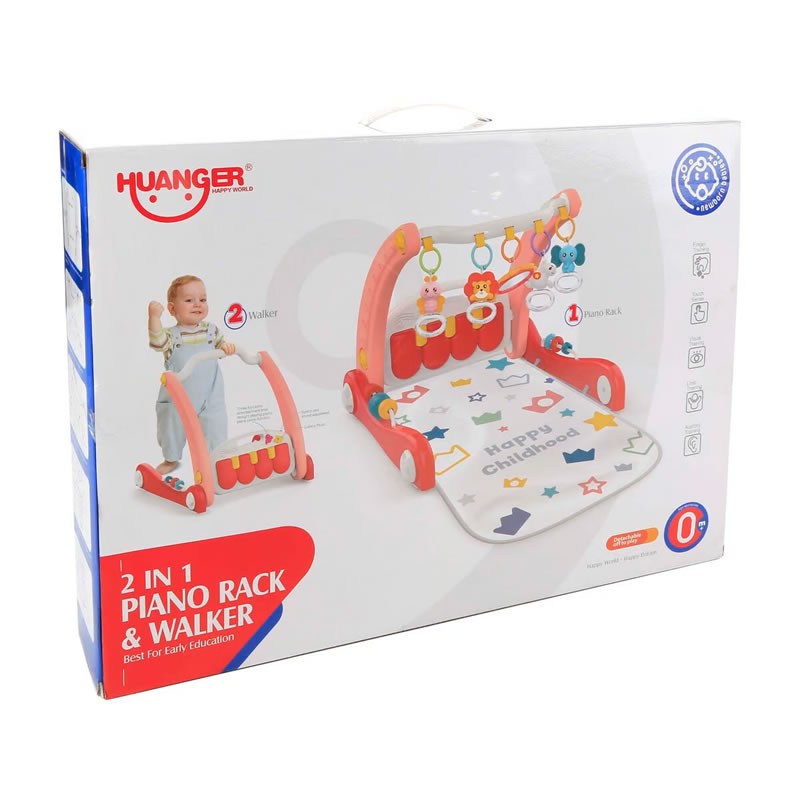 HUANGER Šetalica i podloga za igru 2u1 HE.0634, Crvena