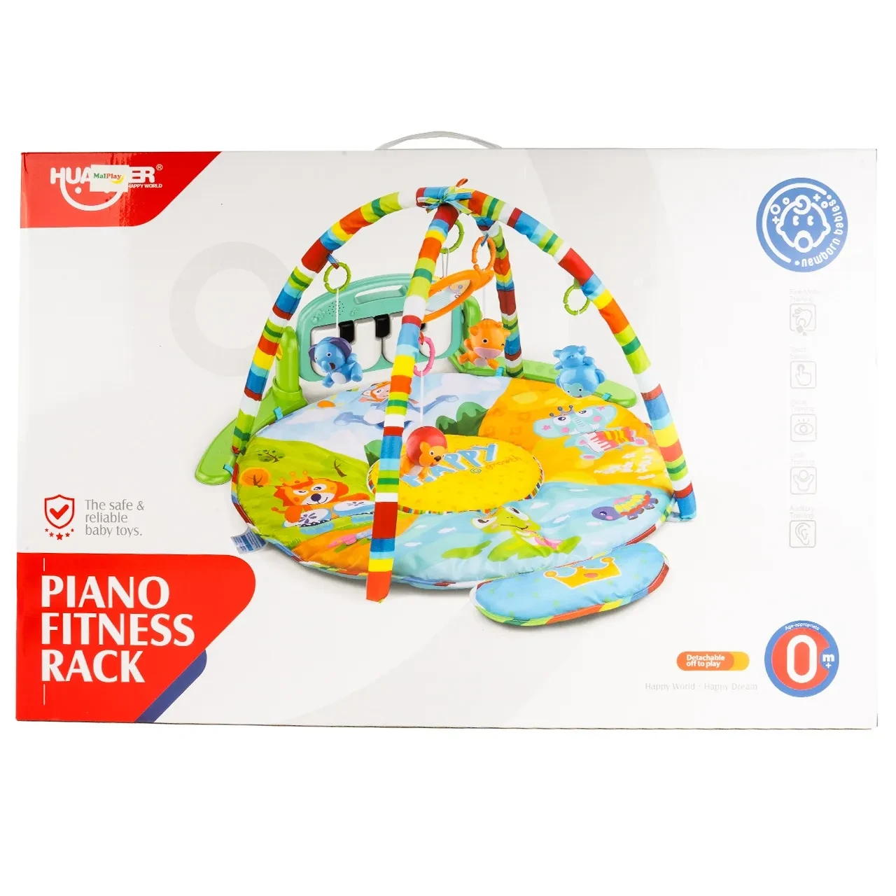 HUANGER Okrugla muzička podloga za igru za bebe HE.0610, 0m+, Plava