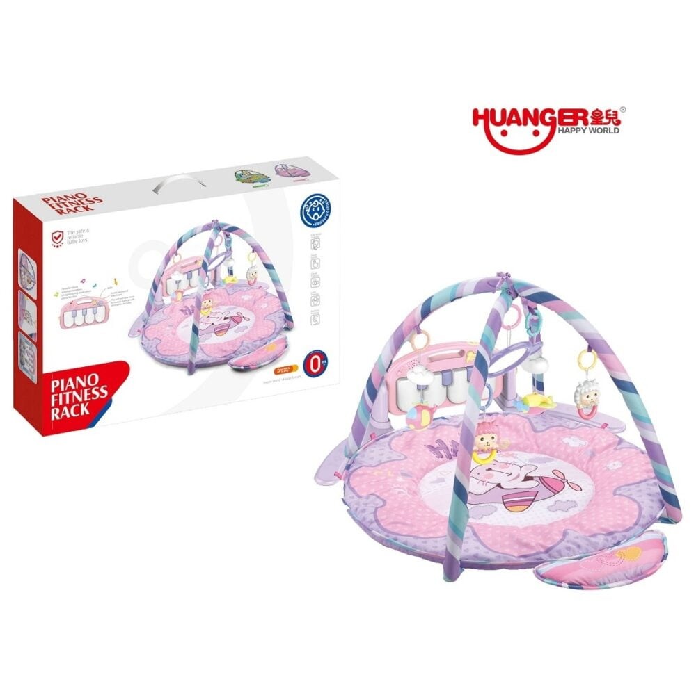 HUANGER Okrugla muzička podloga za igru za bebe HE.0611, 0m+, Roze