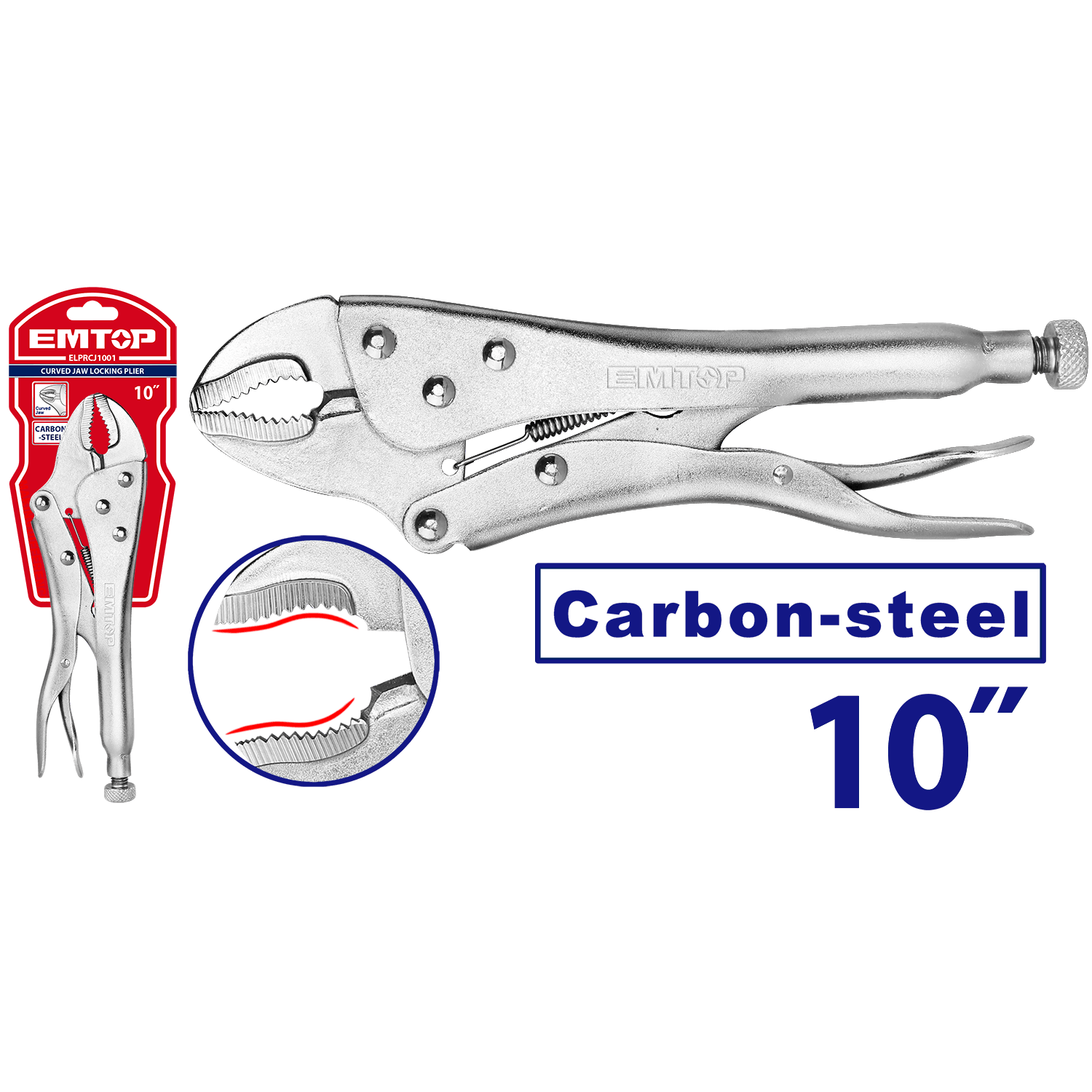 EM TOP Kliješta Za Zaključavanje Zakrivljena  S16246