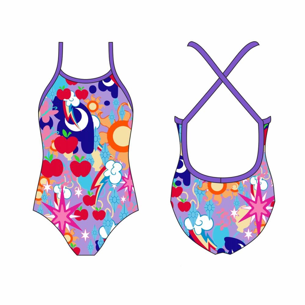 Turbo Dječiji kupaći kostim Happy Kids Nature-Marks ljubičasti - 10Y