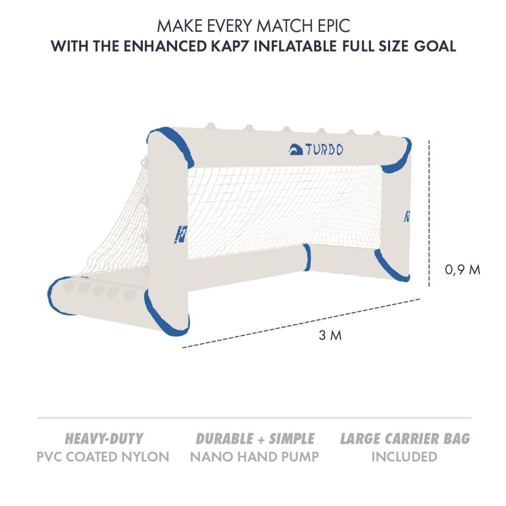 Turbo Naduvavajući vaterpolo gol pune veličine KAP7 (3m x 0.9m) - Univerzalna veličina