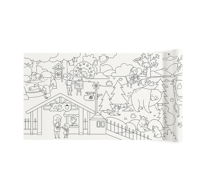 Ljepljiva rolna za bojanje- magic zoo