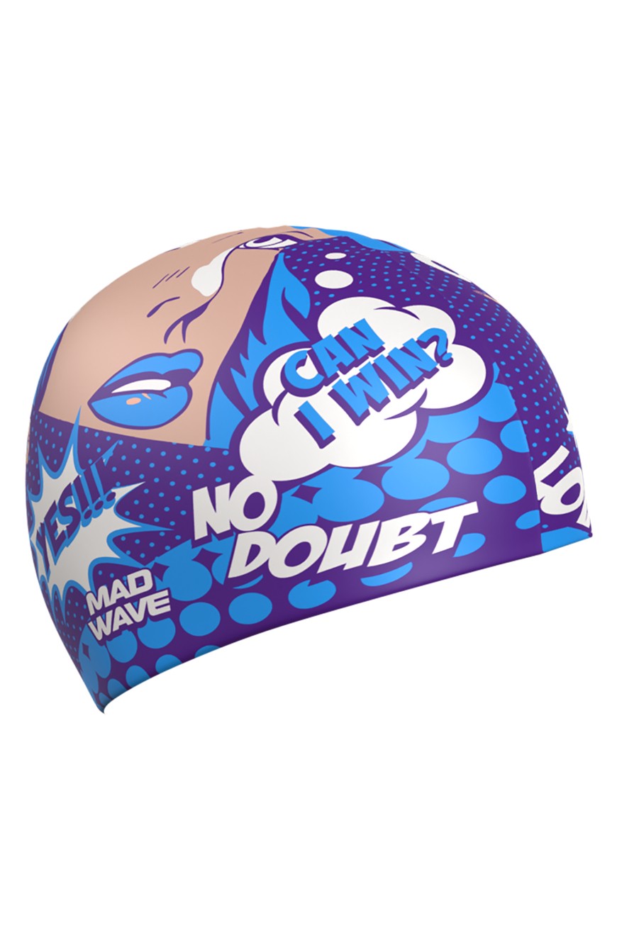 Silikonska kapa za plivanje Pop-art - blue