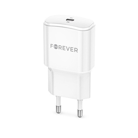 Forever Kućni punjač TC-01 PD QC USB-C 20W GSM104593, Bijela