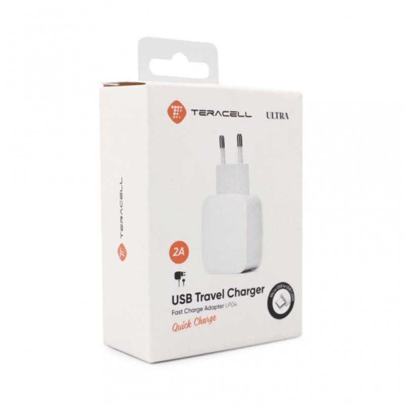 Teracell Ultra Fast LP04 Kućni punjač, QC, 2A, Tip-C, Bijeli