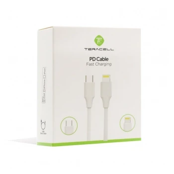 Teracell Plus PD Data kabl, Tip C na iPhone, Lightning, Bijela, 1m