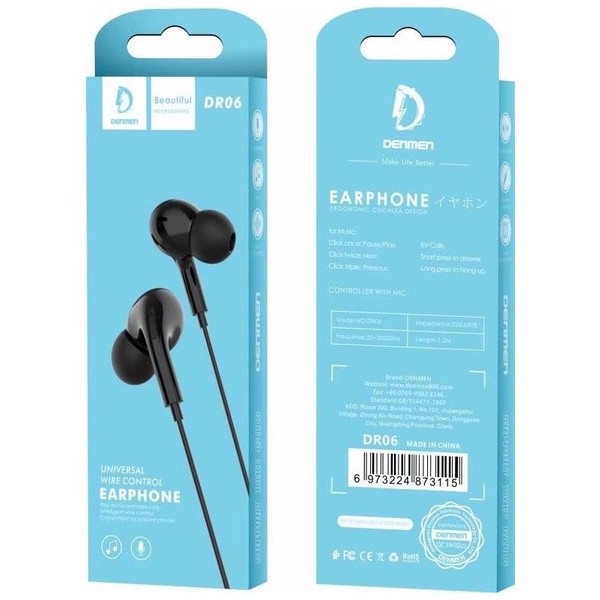 Denmen DR06 Slušalice, Crne