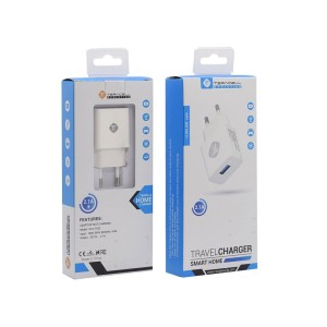 Teracell Evolution TC-02 Kućni punjač bez kabla, 1USB-2.1A, Bijeli