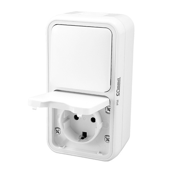 Commel Dvopolna Utičnica 16A + Sklopka 10A 250V Ip55 (043-213)