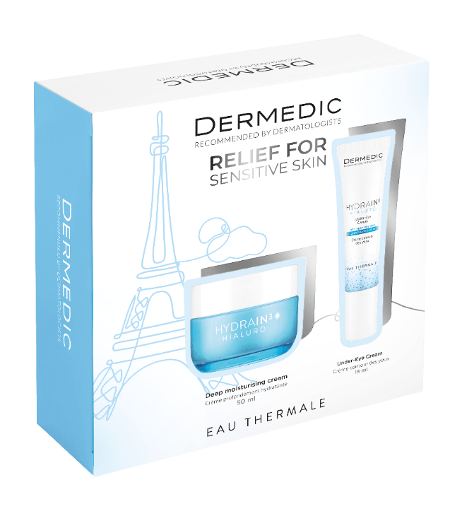 Dermedic set krema za lice i krema za područje ispod očiju Hydrain3, 65ml