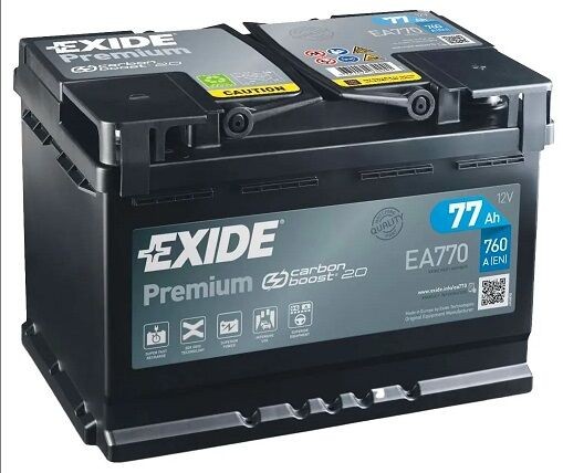 12V/77Ah+D EXIDE PREMIUM (760A) L03