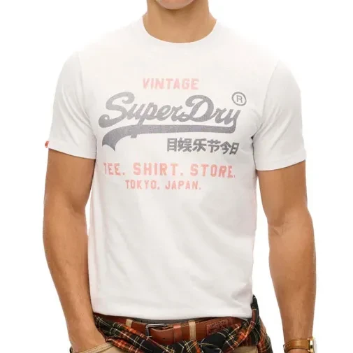 Superdry muška VL Heritage opuštena majica, bijela