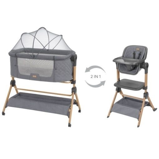 Kikka Boo 2U1 Sleat Me Kolijevka+Hranilica Grey