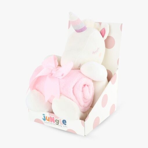 Jungle Poklon Set Igračka I Ćebe Bež Jednorog Yrbu24-1