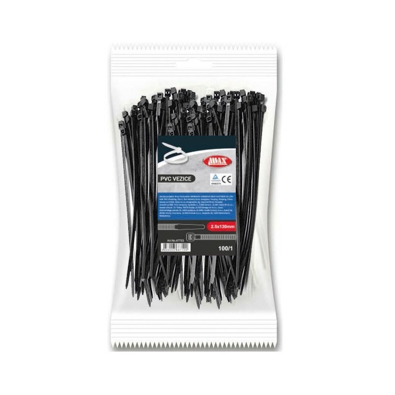 MAURER Vezice plastične crne 2.5x160mm 100/1