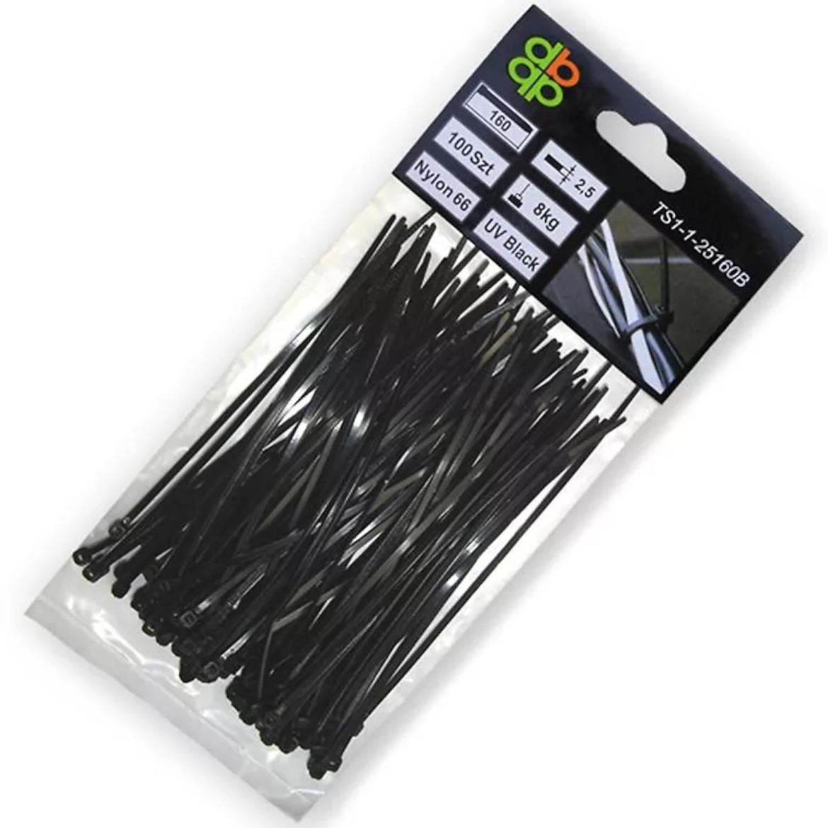 MAURER Vezice plastične crne 3.6x370mm 100/1