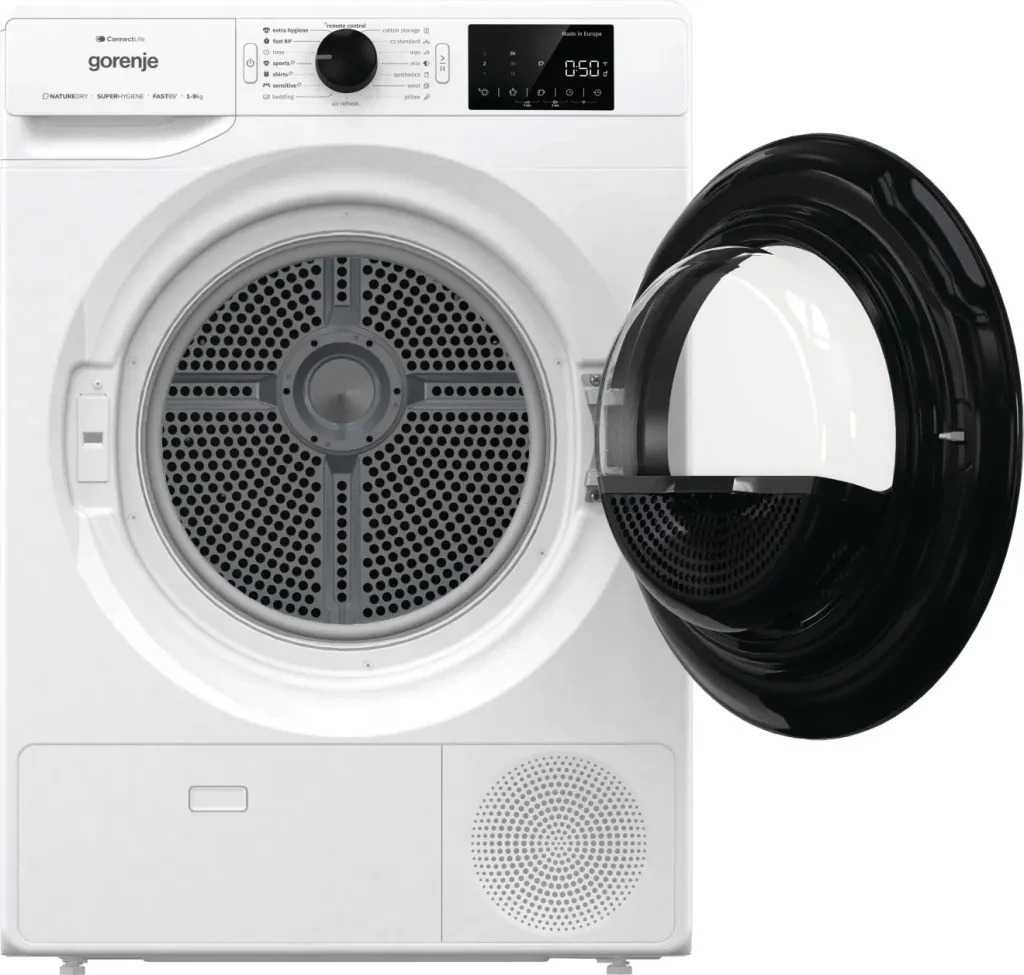 Gorenje DPNE92/GNLWIFI – Samostojeća sušilica rublja s toplotnom pumpom i Wi-Fi funkcijom, kapacitet 9 kg