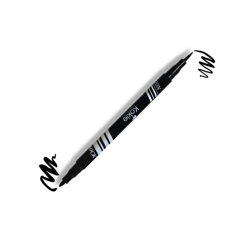 Kokie Cosmetics Dynamic Duo Liquid Eyeliner, Black