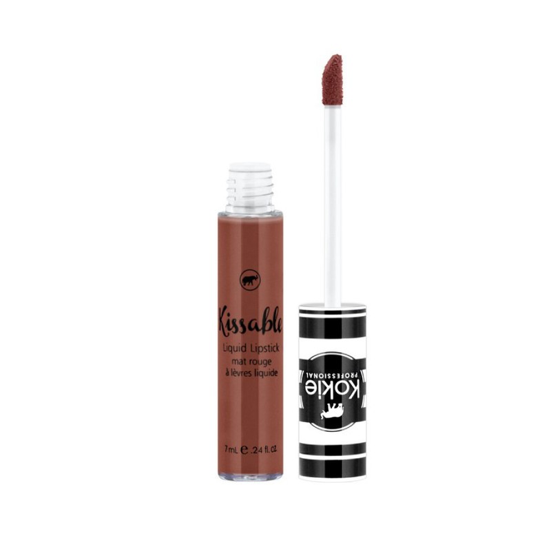 Kokie Cosmetics Kissable Matt Liquid Lipstick, Henna 837