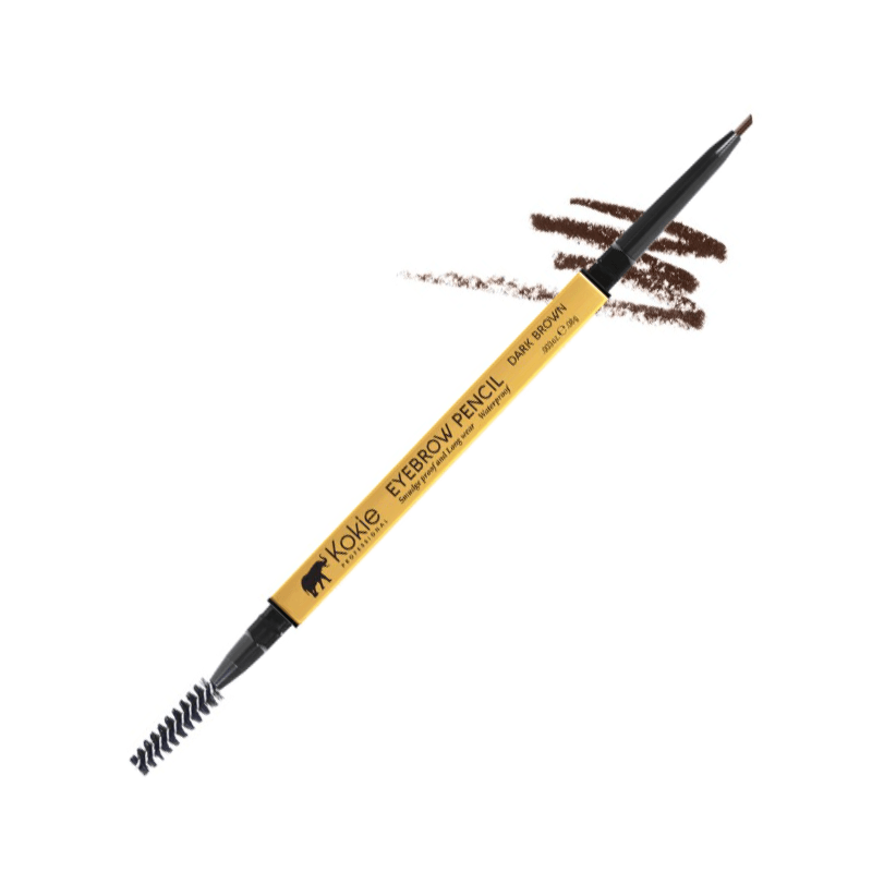 Kokie Cosmetics Micro-Fine+Brush Eyebrow Pencil- Dark Brown Olovka Za Obrve