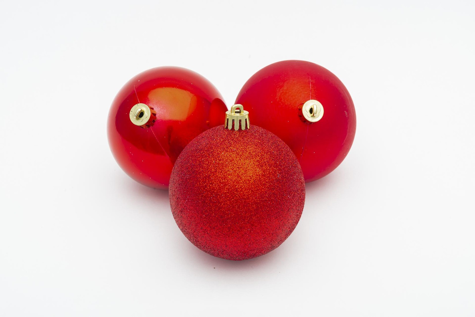 Tutto Christmas Kugle Za Jelku- Mat I Gliter- 8Cm-3/1 Ar/8003Abmg/G, Crvena