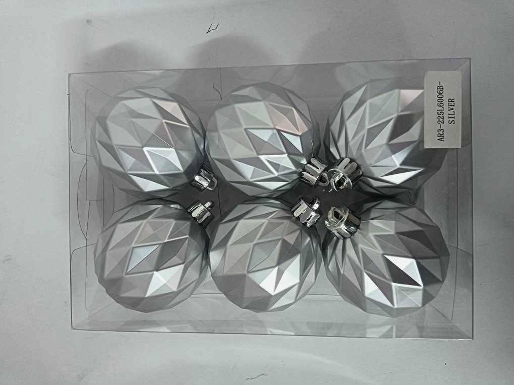 Kugle Za Jelku - Set 6 Kom , 6 Cm -  Ar3-225L6006B, Srebrna boja