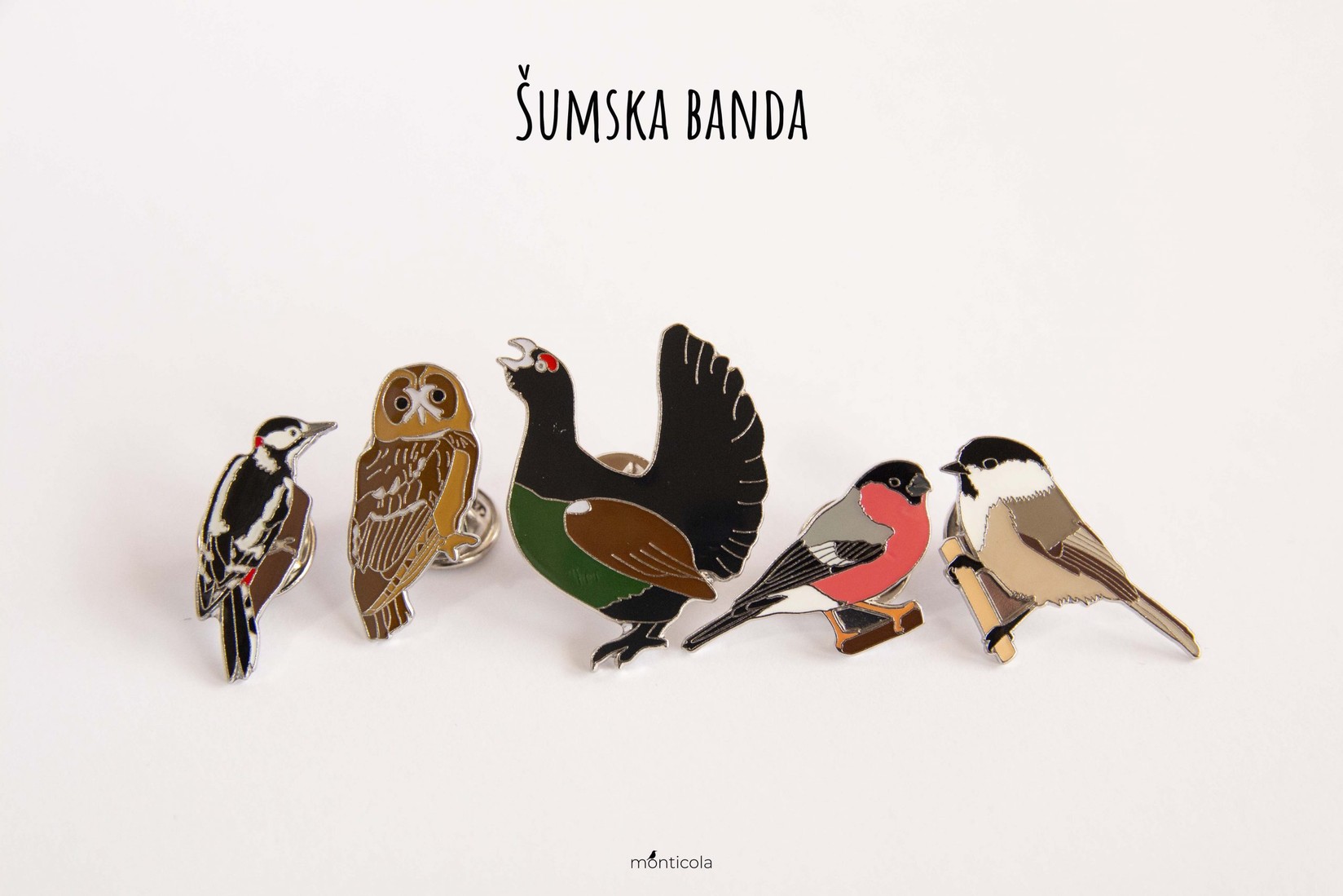 Monticola Bedž  Set Šumska banda 2