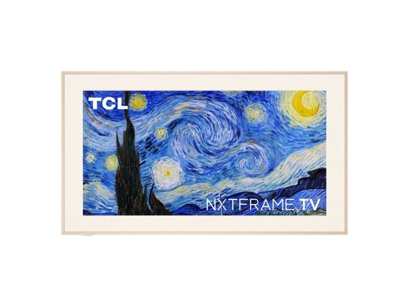 TCL TV 55A300W, QLED, 55'', 4K UHD, 144Hz, mat ekran, ''Ai'' Art, Google TV, okvir, bijeli