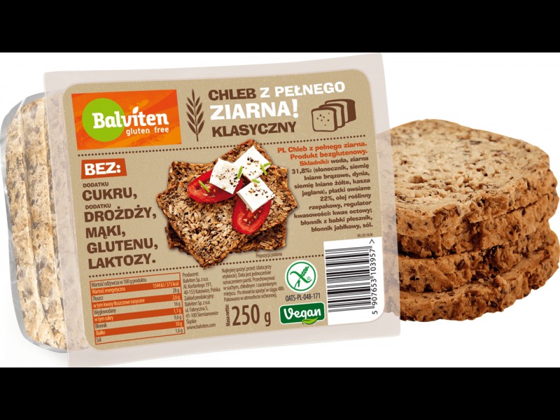 Balviten Hleb sa sjemenkama Gluten free,  250g