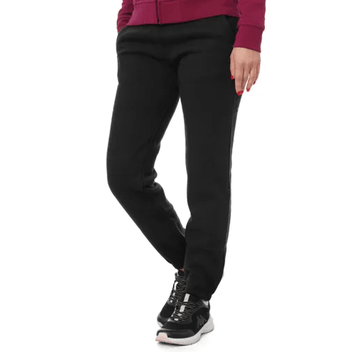 ROBE DI KAPPA Ženski donji dio trenirke Elmira s četkanim uzorkom, crni