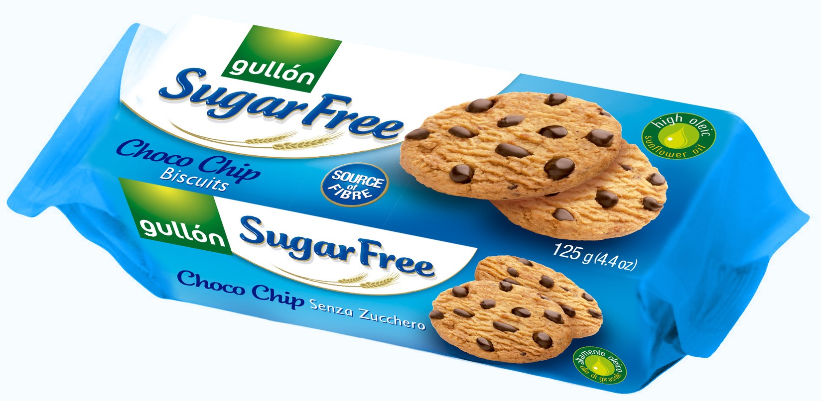 Gullon Choco Chip Biscuits Keks Sa Komadićima Čokolade Bez Šećera 125G