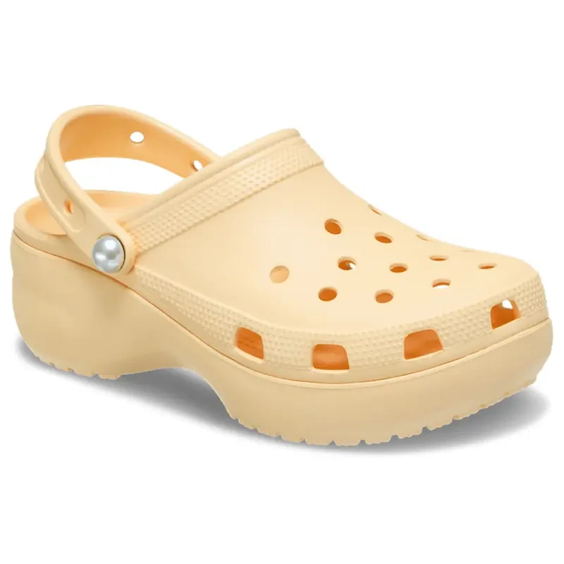 Crocs ženske klasične papuče na platformi, žute