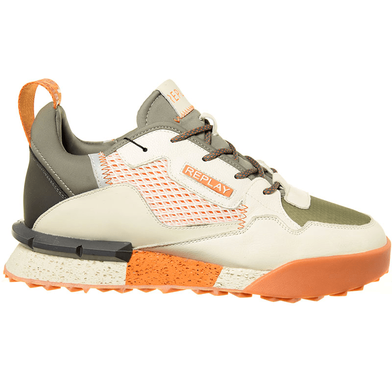 Replay Field Classic Grid muške patike, bež-maslinaste