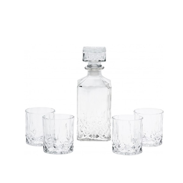 Dekanter sa poklopcem + 4 čaše 900ml
