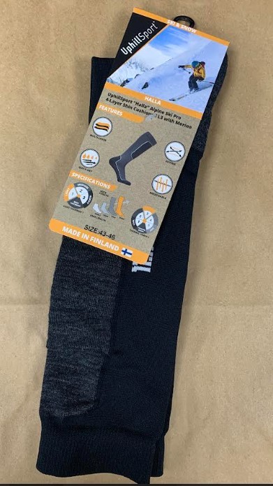 Ski čarape UphillSport Halla, Crne