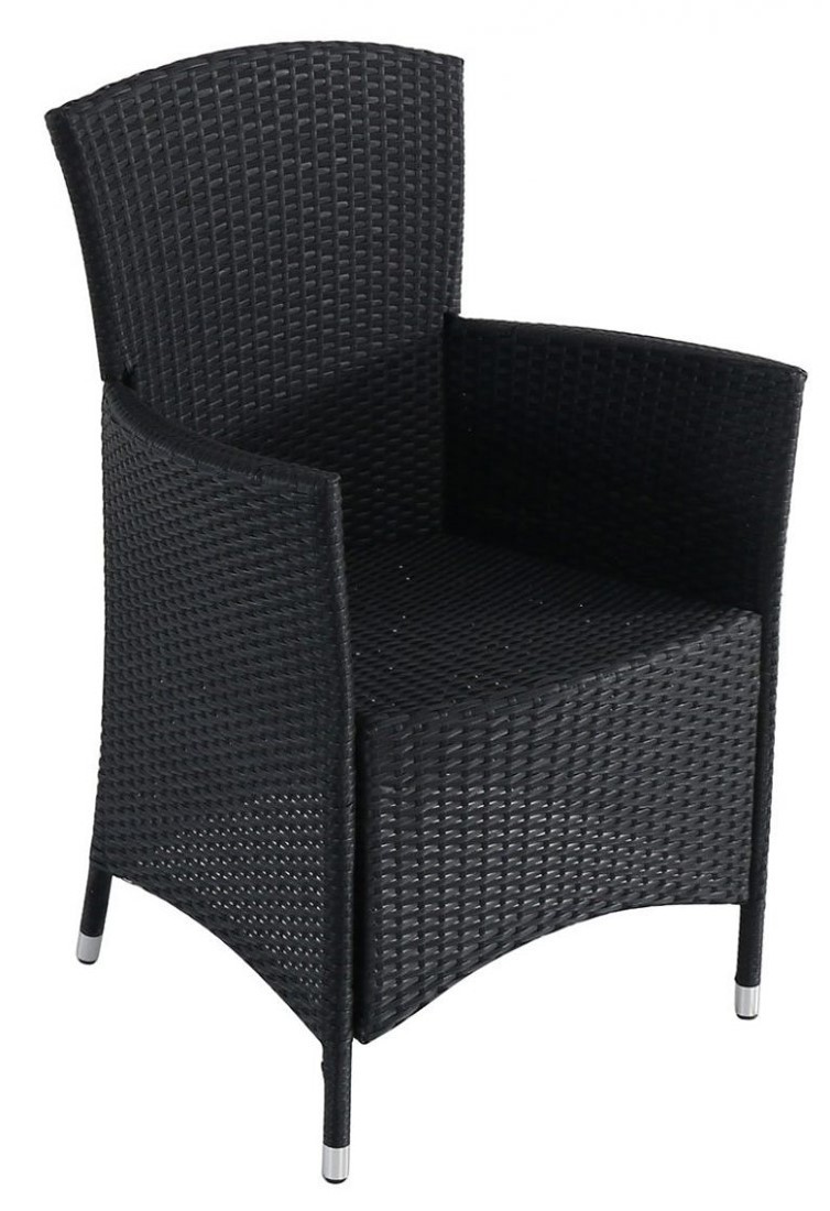 Villager Bastenska Fotelja Od Ratana Atlantic, Crna