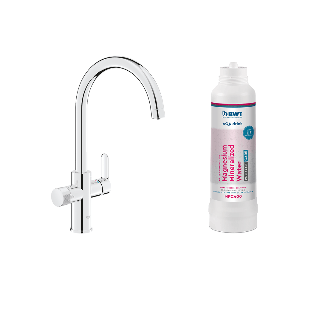 Set Grohe BWT AQA Drink Pure 2.0 česma, hrom + BWT MPC AWA 400 patrona za Filter za vodu