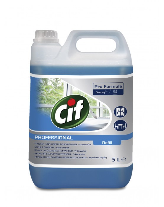 Diversey Cif Proformula Window & Multi Surface Cleaner, Sredstvo Za Čišćenje Stakla, Prozora, Poliranih Površina, 5L