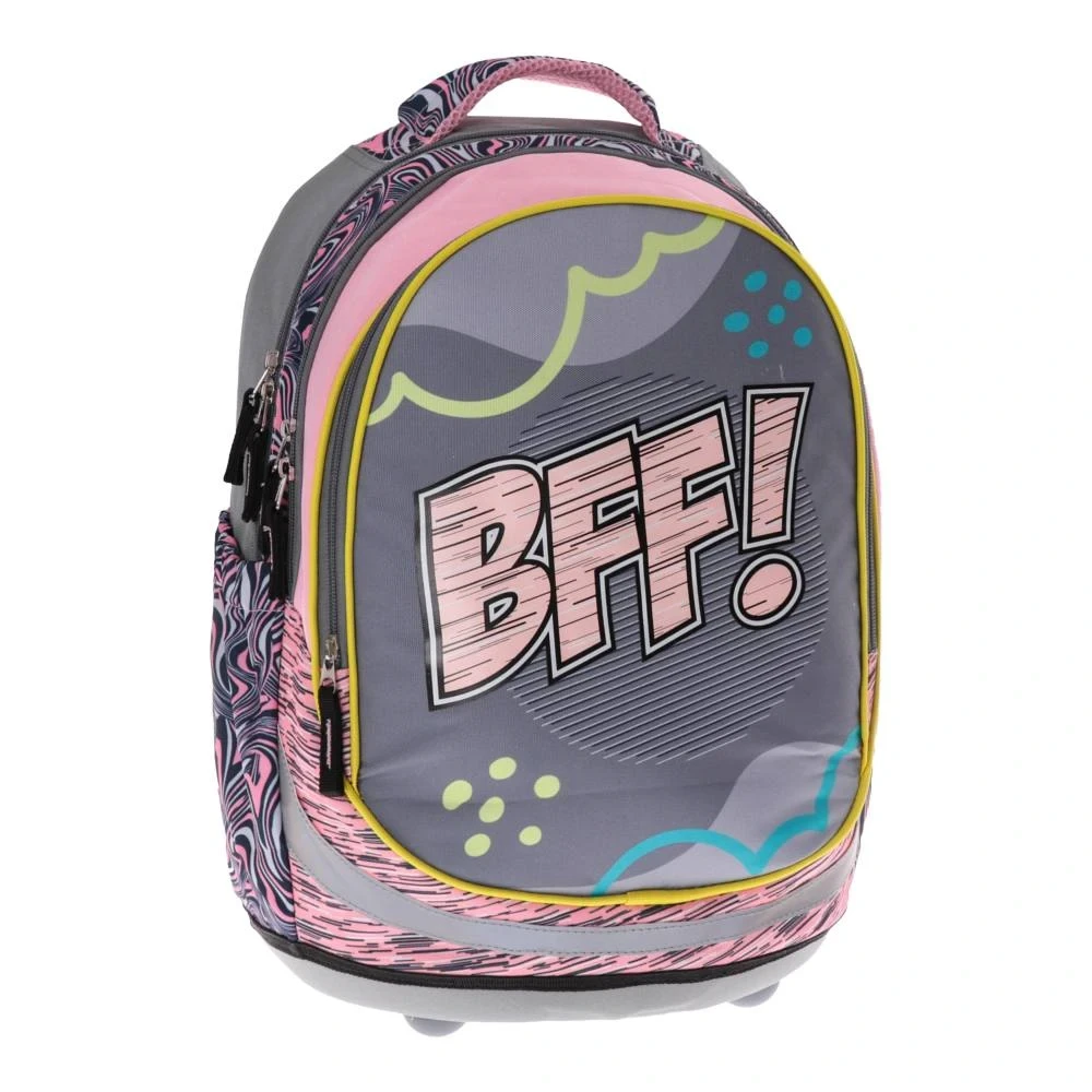 SAZIO Seven Bff ruksak za djevojčice, anatomski, sivi