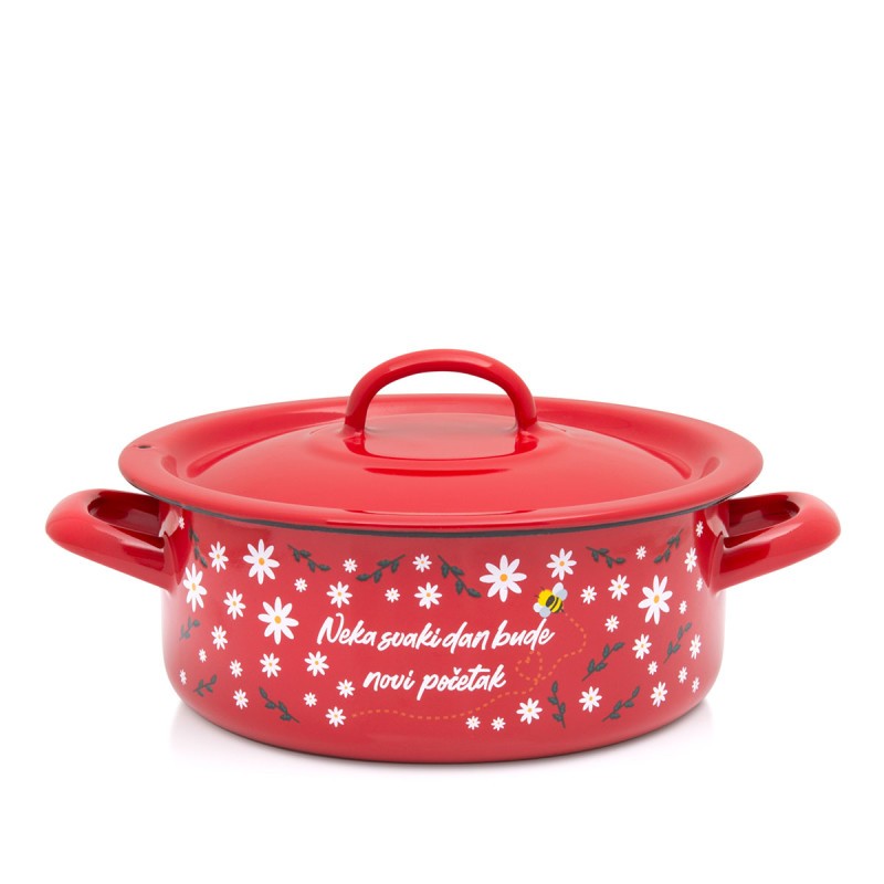 METALAC Lonac classic plitki 18cm/2l sa dekorom poklopca 3321