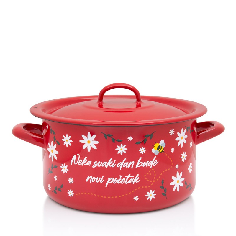 METALAC Lonac classic dubok 22cm/5l sa dekorom poklopca 3321