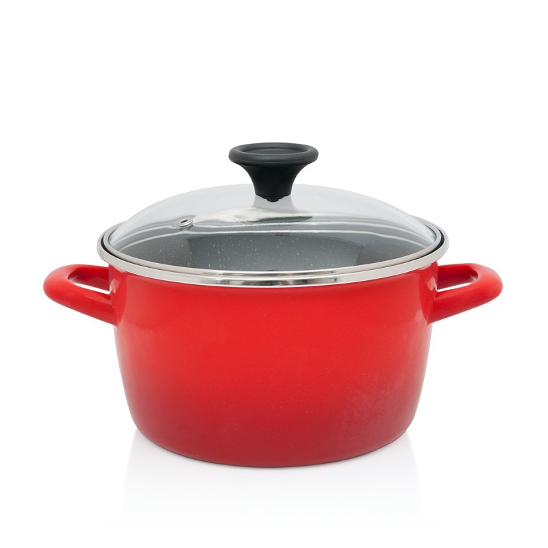 Metalac duboka šerpa GRANIT INDUCTION 20cm/3,4lit, Crvena