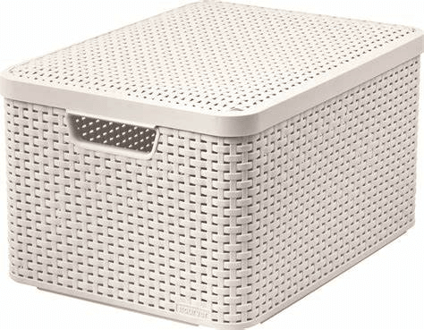 Curver Kutija za odlaganje sa poklopcem L ratan, krem