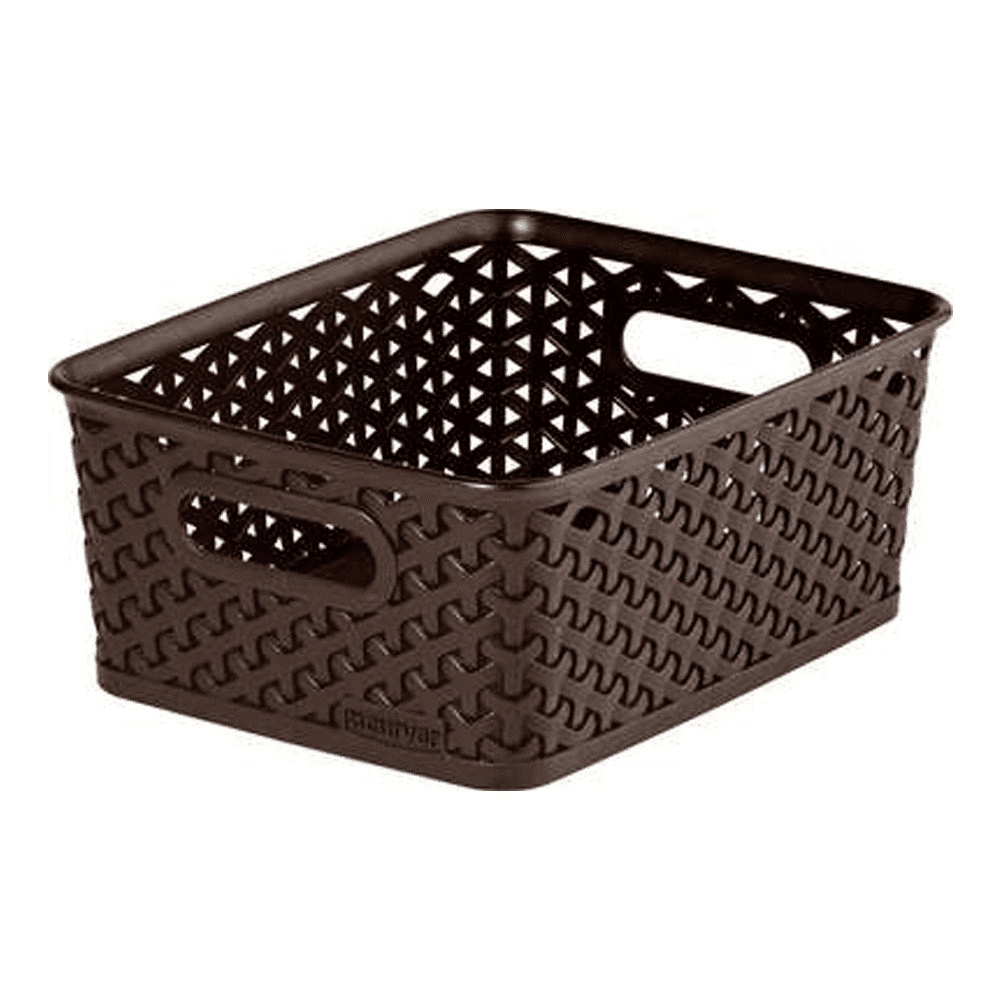 Curver Korpa za odlaganje S ratan braon 8l